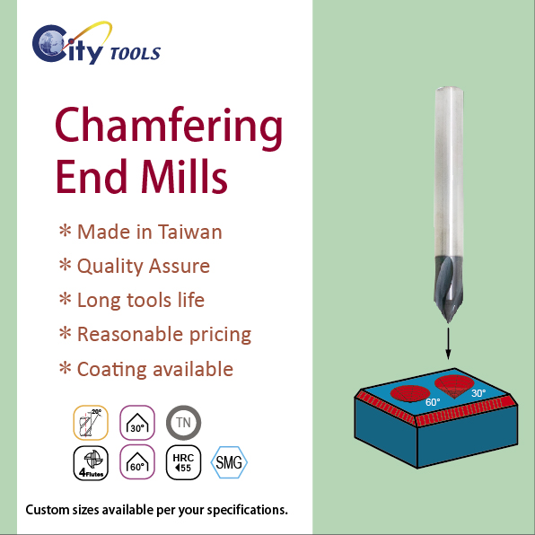 4F Chamfering End Mills 30­°